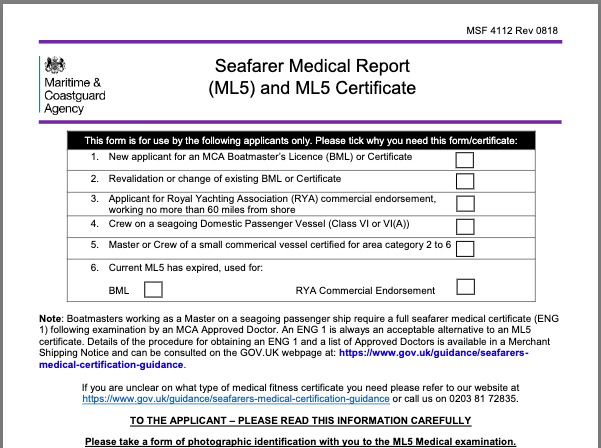 Certificates and Forms - Employers Report, with 30 minute appointment visit