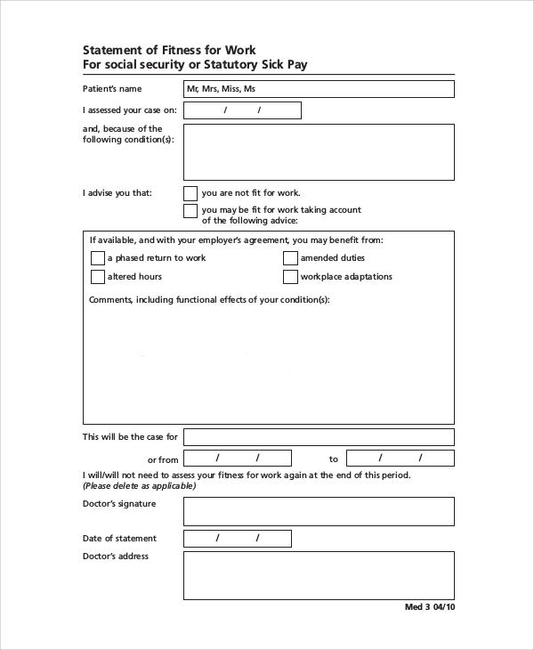 Certificates and Forms - Fitness to participate form, parachute, marathon, charirty event, University, etc